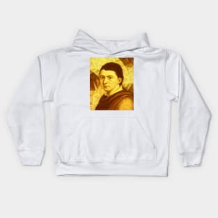 Friedrich Schlegel Golden Portrait | Friedrich Schlegel Artwork 9 Kids Hoodie